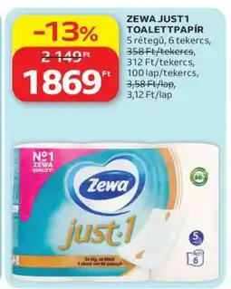 Auchan ZEWA JUST1 TOALETTPAPÍR ajánlat