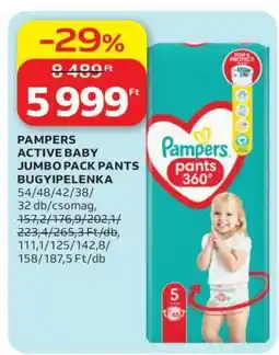 Auchan Pampers Active Baby Jumbo Pack Pants Bugyipelenka ajánlat
