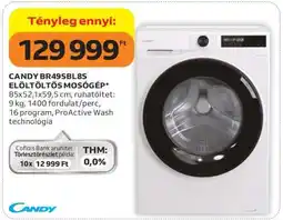Auchan CANDY BR49SBL8S ELŐLTÖLTŐS MOSÓGÉP ajánlat