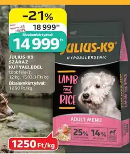Auchan Julius-K9 száraz kutyaeledel ajánlat