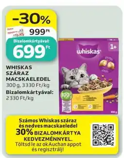 Auchan Whiskas száraz macskaeledel ajánlat