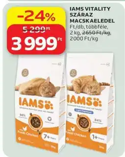Auchan IAMS VITALITY SZÁRAZ MACSKAELEDEL ajánlat