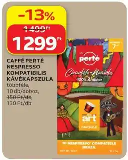 Auchan CAFFÉ PERTÉ NESPRESSO KOMPATIBILIS KÁVÉKAPSZULA ajánlat