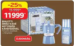 Auchan BIALETTI ŐRÖLT KÁVÉ KOTYOGÓS KÁVÉFŐZŐVEL ajánlat