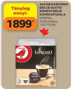 Auchan AUCHAN KEDVENC DOLCE GUSTO KOMPATIBILIS KÁVÉKAPSZULA ajánlat
