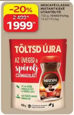 Auchan NESCAFÉ Classic Instant Kávé Utántöltő ajánlat