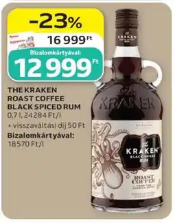 Auchan THE KRAKEN ROAST COFFEE BLACK SPICED RUM ajánlat