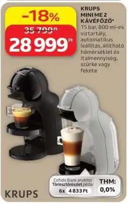 Auchan KRUPS MINI ME 2 KÁVÉFŐZŐ ajánlat