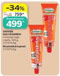 Auchan UNIVER Gulyáskrém ajánlat
