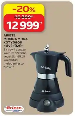 Auchan ARIETE MOKINA MOKA KOTYOGÓS KÁVÉFŐZŐ ajánlat