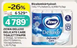 Auchan ZEWA DELUXE DELICATE CARE TOALETTPAPÍR ajánlat