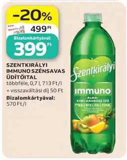 Auchan SZENTKIRÁLYI IMMUNO SZÉNSAVAS ÜDÍTŐITAL ajánlat