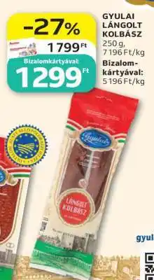 Auchan Gyulai lángolt kolbász ajánlat