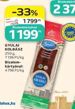 Auchan Gyulai kolbász ajánlat