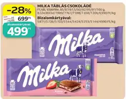Auchan MILKA Táblás csokoládé ajánlat