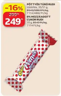 Auchan PÖTTYÖS Túró Rudi ajánlat