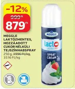 Auchan Meggle Laktózmentes, Hozzáadott Cukor Nélküli Tejszínhabspray ajánlat