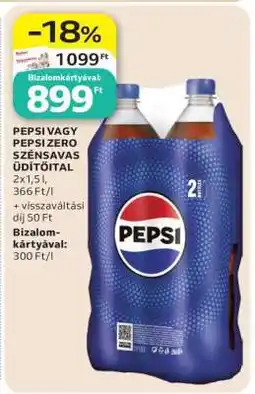 Auchan Pepsi vagy Pepsi Zero szénsavas üdítőital ajánlat