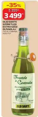 Auchan OLIO DANTE SZŰRETLEN EXTRA SZŰZ OLÍVAOLAJ ajánlat