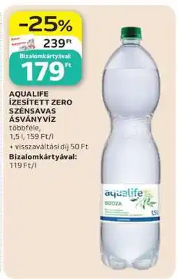 Auchan Aqualife Ízesített Zero Szénsavas Ásványvíz ajánlat