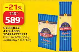Auchan Gyermelyi 4 tojásos száraztészta ajánlat