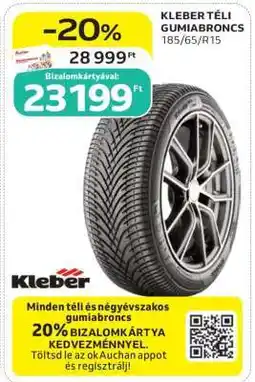 Auchan KLEBER TÉLI GUMIABRONCS 185/65/R15 ajánlat