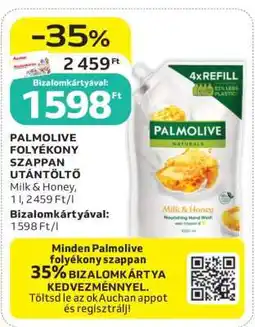 Auchan Palmolive folyékony szappan-utántöltő ajánlat