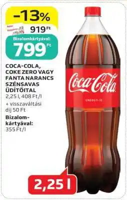 Auchan Coca-Cola, Coke Zero vagy Fanta Narancs Szénsavas Üdítőital ajánlat
