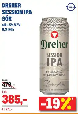 Metro Dreher session ipa sör ajánlat