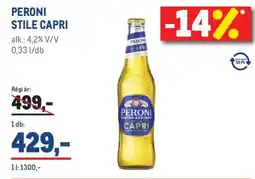 Metro Peroni stile capri ajánlat