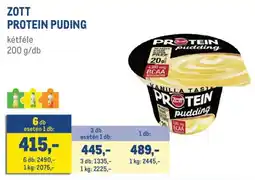 Metro Zott protein pudding ajánlat