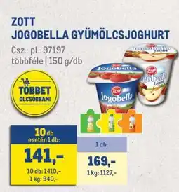 Metro ZOTT Jogobella gyümölcsjoghurt ajánlat