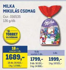 Metro MILKA MIKULÁS CSOMAG ajánlat