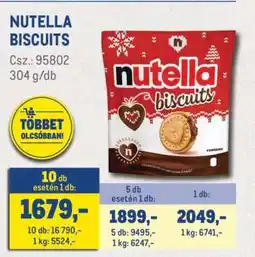 Metro NUTELLA Biscuits ajánlat