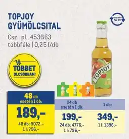 Metro Topjoy gyümölcsital ajánlat