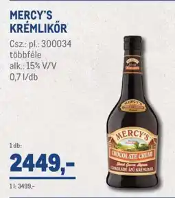 Metro MERCY'S KRÉMLIKŐR ajánlat
