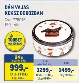 Metro DÁN VAJAS KEKSZ DOBOZBAN ajánlat