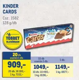 Metro KINDER Cards ajánlat