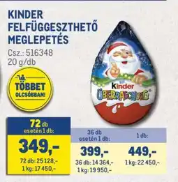 Metro KINDER Felfüggeszthető Meglepetés ajánlat