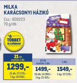 Metro MILKA KARÁCSONYI HÁZIKÓ ajánlat