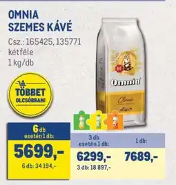 Metro Omnia Szemes Kávé ajánlat