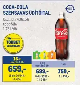 Metro Coca-Cola szénsavas üdítőital ajánlat