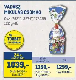 Metro Vadász Mikulás Csomag ajánlat