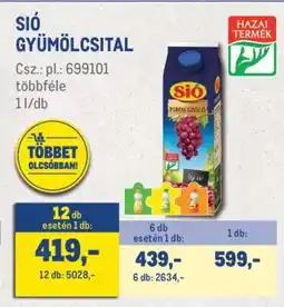 Metro Sió ajánlat