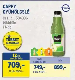Metro Cappy gyümölcslé ajánlat