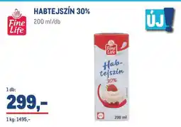 Metro Fine Life HABTEJSZÍN 30% ajánlat
