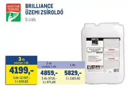 Metro Brilliance üzemi zsíroldó ajánlat