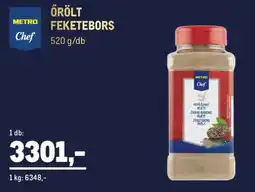 Metro Metro chef örölt feketebors ajánlat