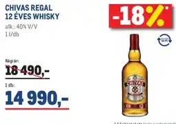 Metro Chivas regal 12 éves whisky ajánlat