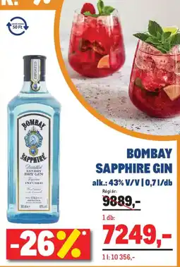 Metro Bombay sapphire gin ajánlat